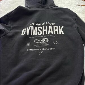 Gymshark Charcoal Hoodie with White Accents